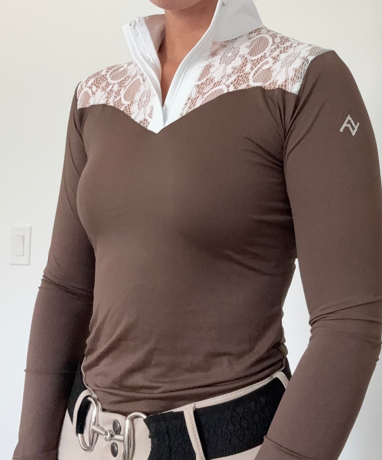 AV Luxe Lace Show Shirt White *PREORDER*