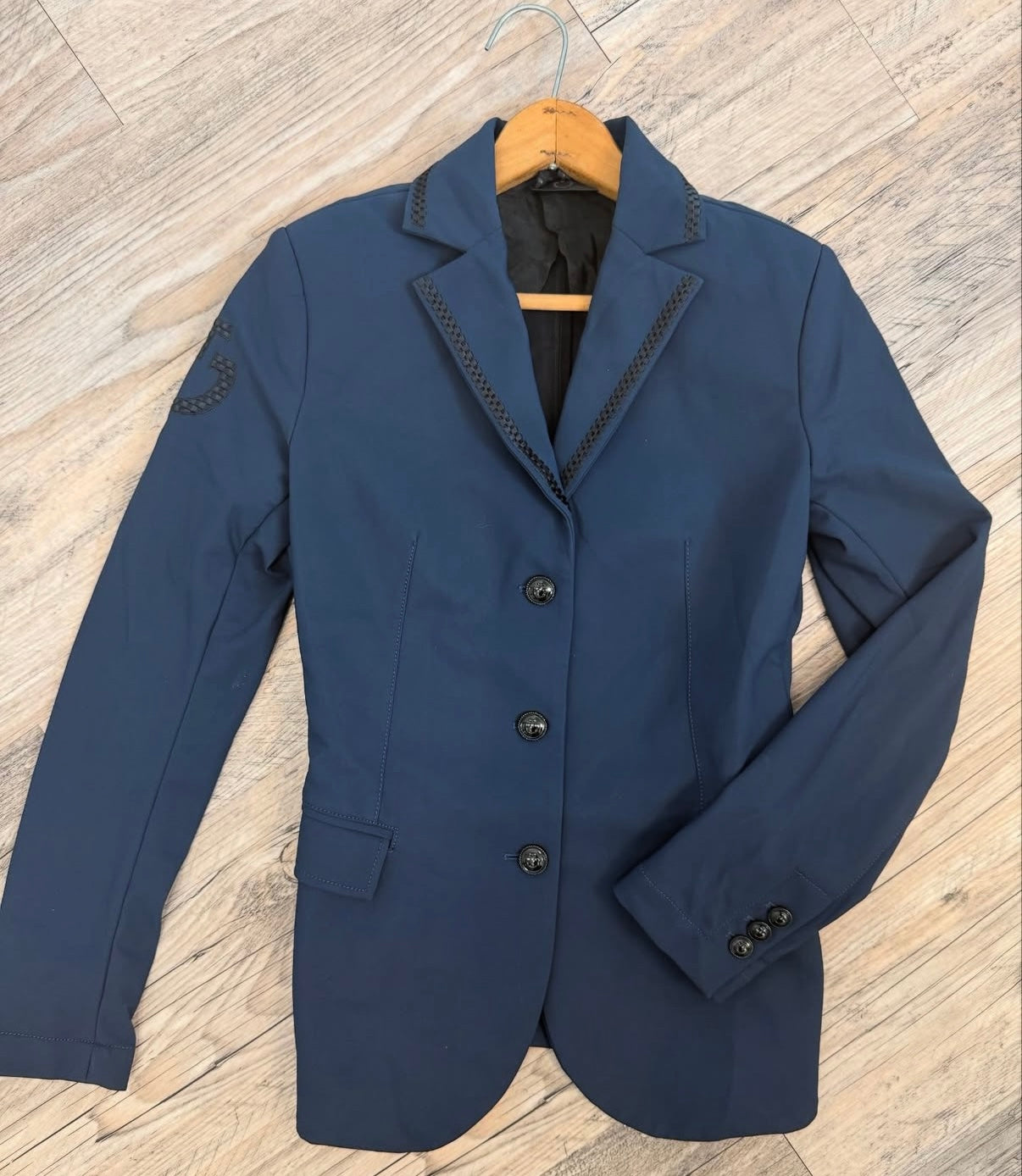 Cavalleria Toscana Show Coat IT40 Blue with Black rope trim