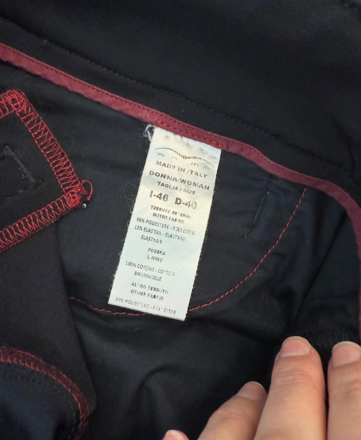 Animo Breeches IT46(32) Black Knee Patch