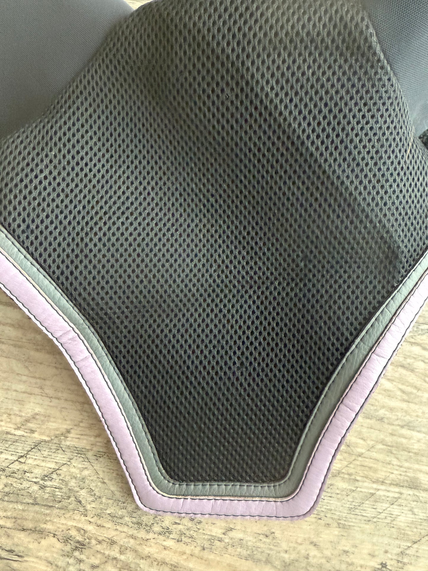 Equifit Silent Ear Bonnet Horse size Lilac Gray trim -