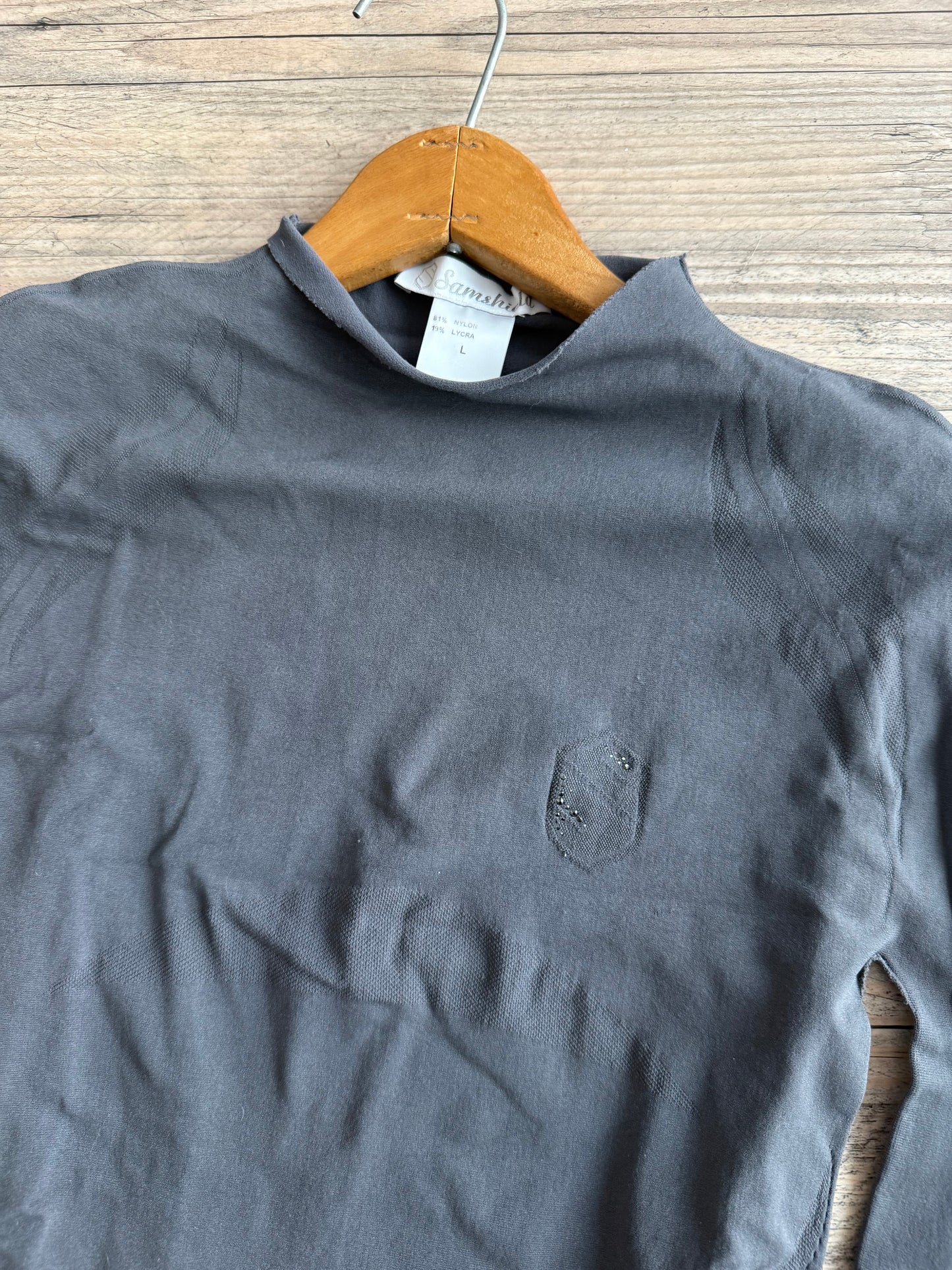 Samshield Seamless Training Shirt Gray Large Turtleneck -