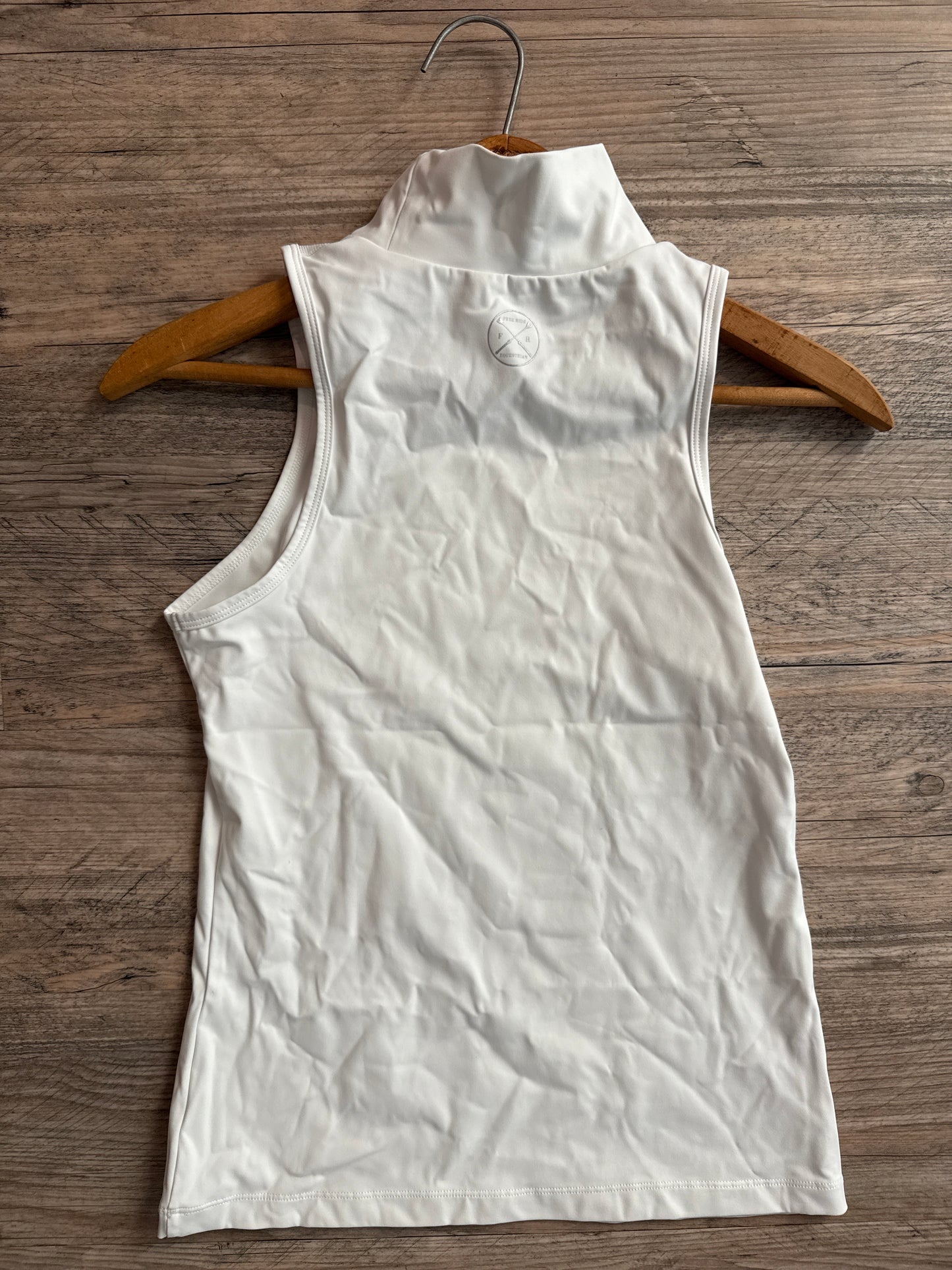 Freeride Equestrian Schooling Tank Small White -