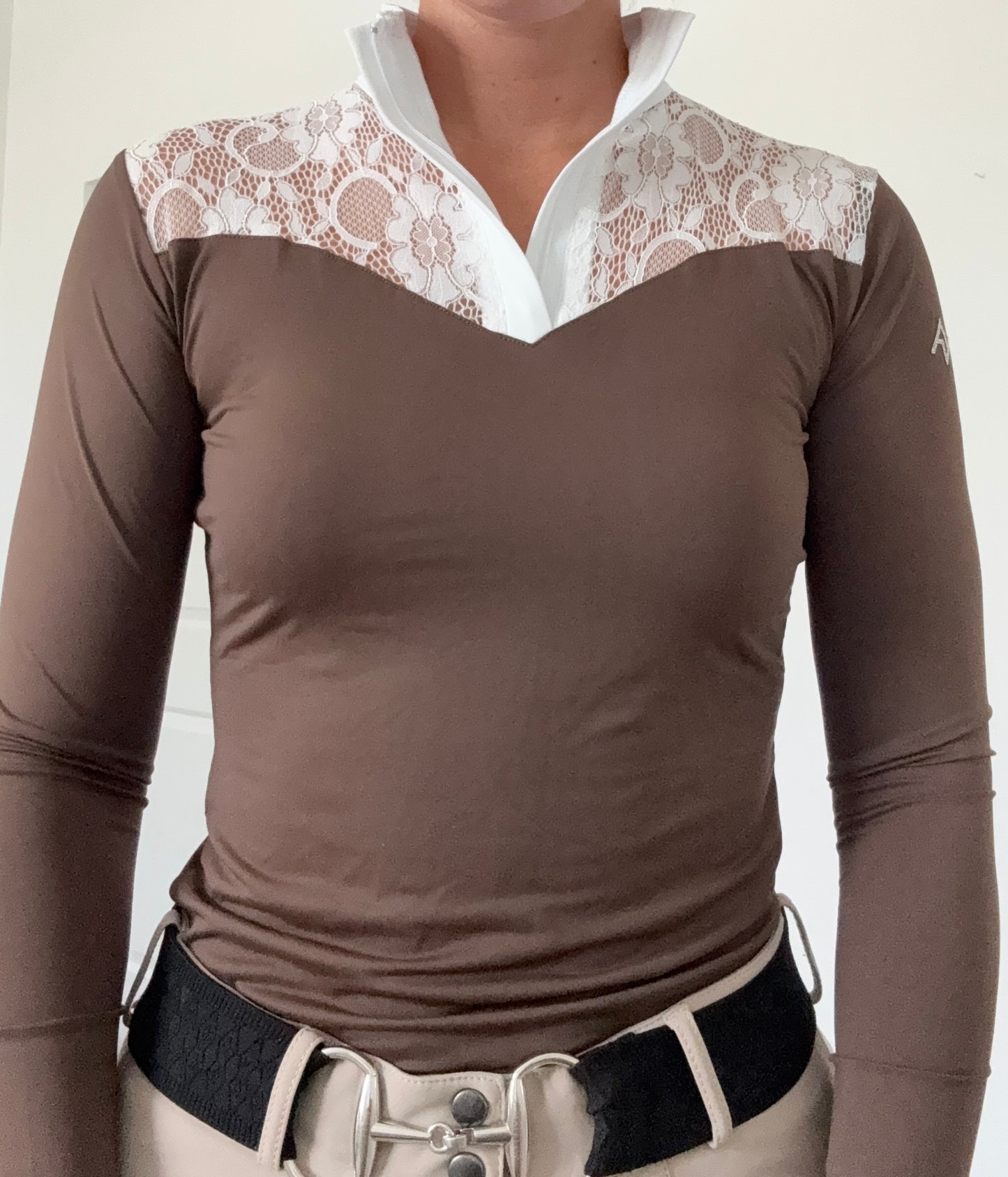 AV Luxe Lace Show Shirt White *PREORDER*