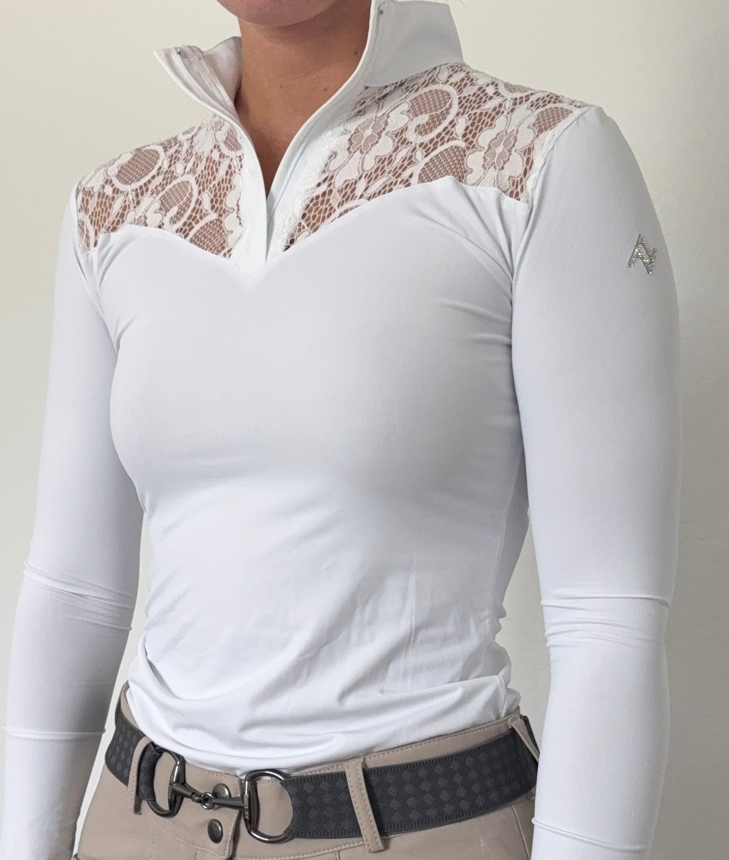 AV Luxe Lace Show Shirt White *PREORDER*