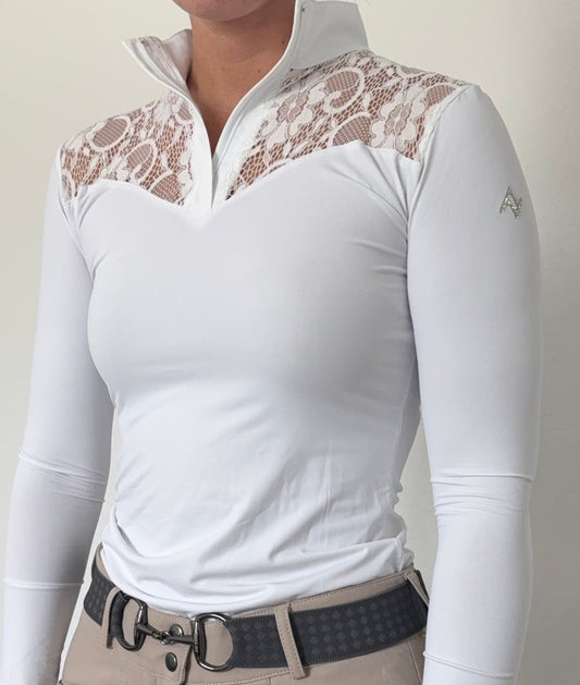 AV Luxe Lace Show Shirt White *PREORDER*