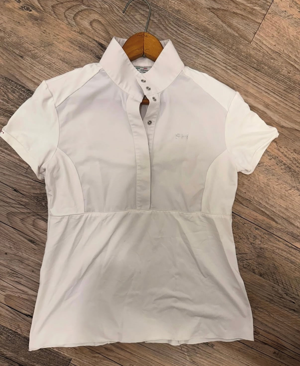 For Horses White Show Shirt Medium