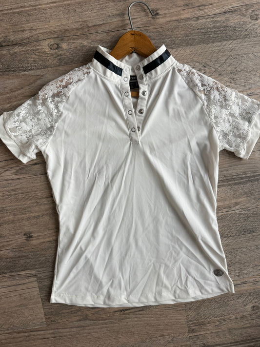 B Vertigo Show Shirt Medium Lace Sleeves -