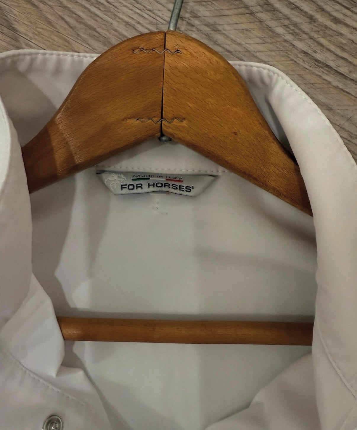 For Horses White Show Shirt Medium