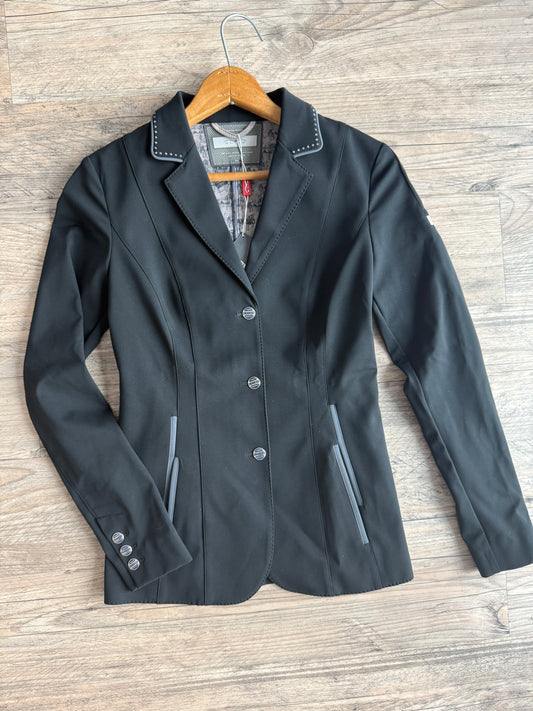 Animo Laury Show Coat IT38 Black with grey NWT