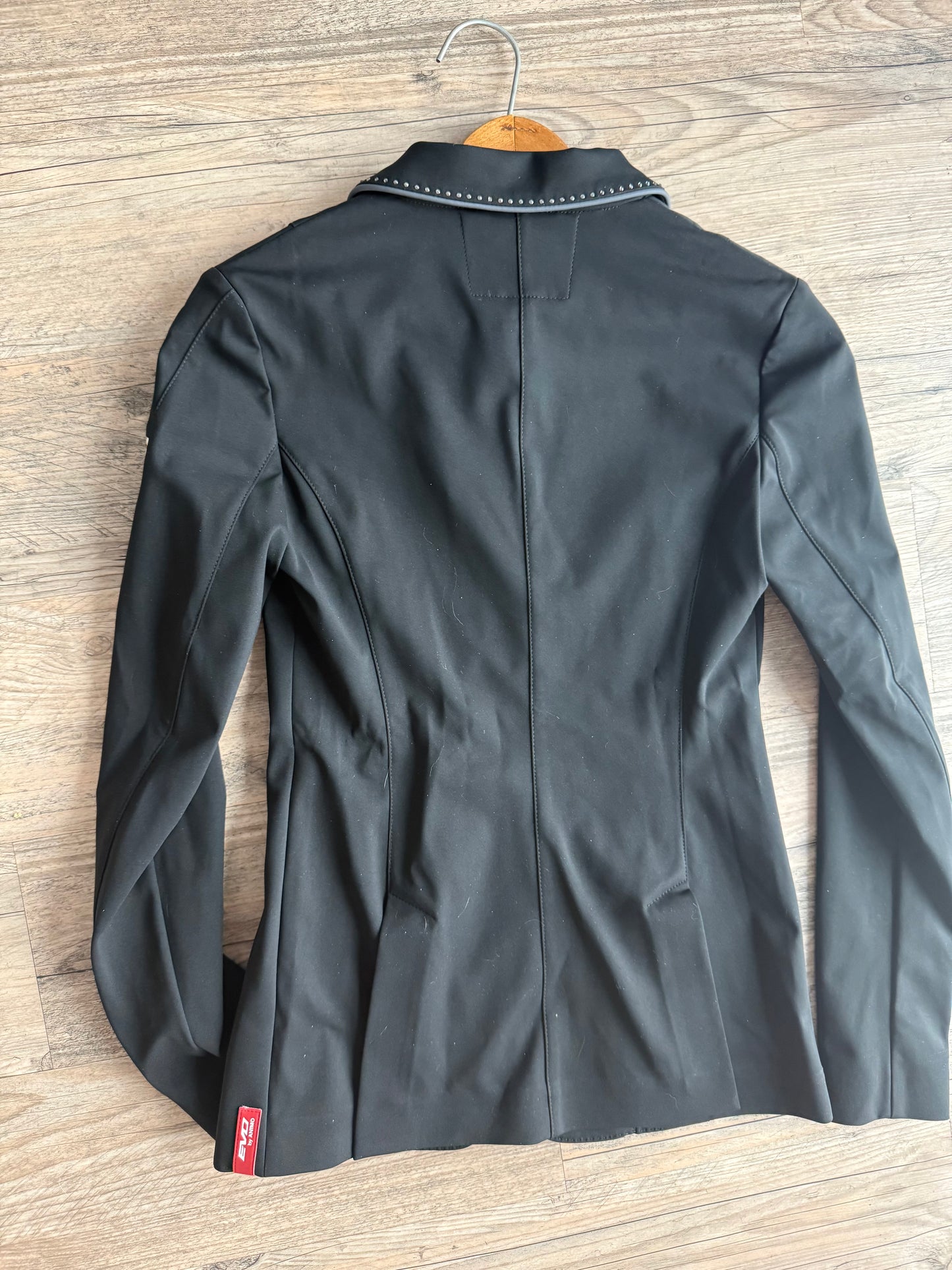 Animo Laury Show Coat IT38 Black with grey NWT